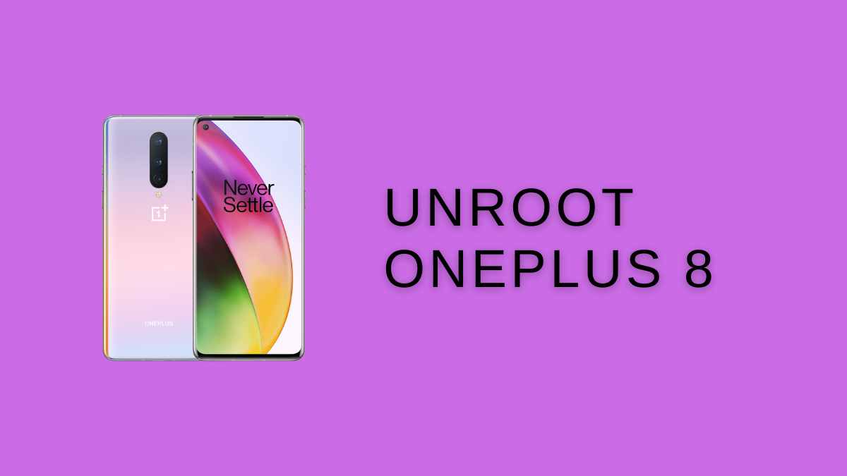 unroot Oneplus 8