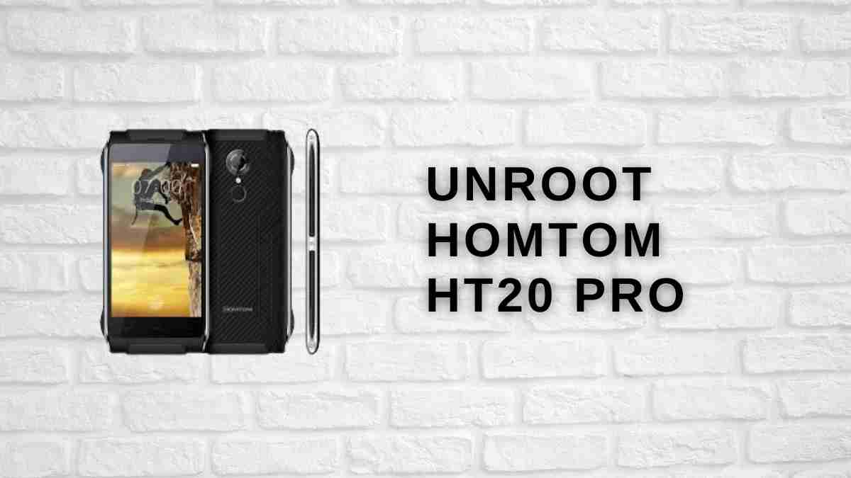 Unroot HOMTOM HT20 Pro