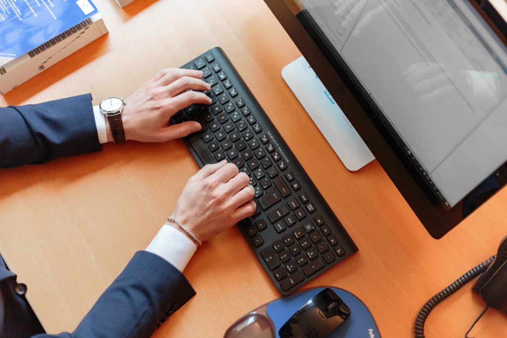 Person working on computer