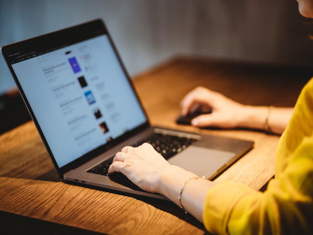 Woman with laptop