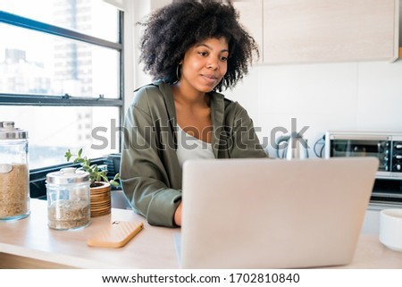 Woman working with laptop