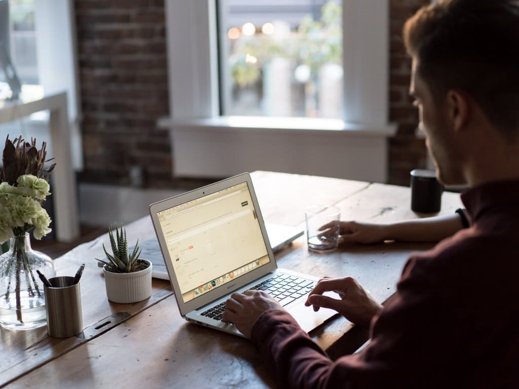 Man with a laptop