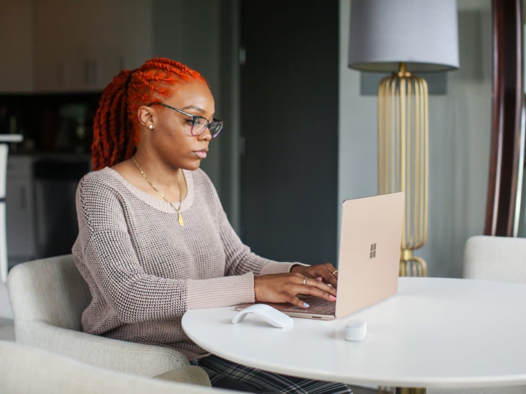 Woman with laptop