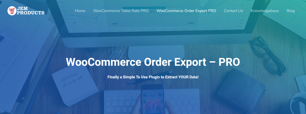 WooCommerce Order Export landing page