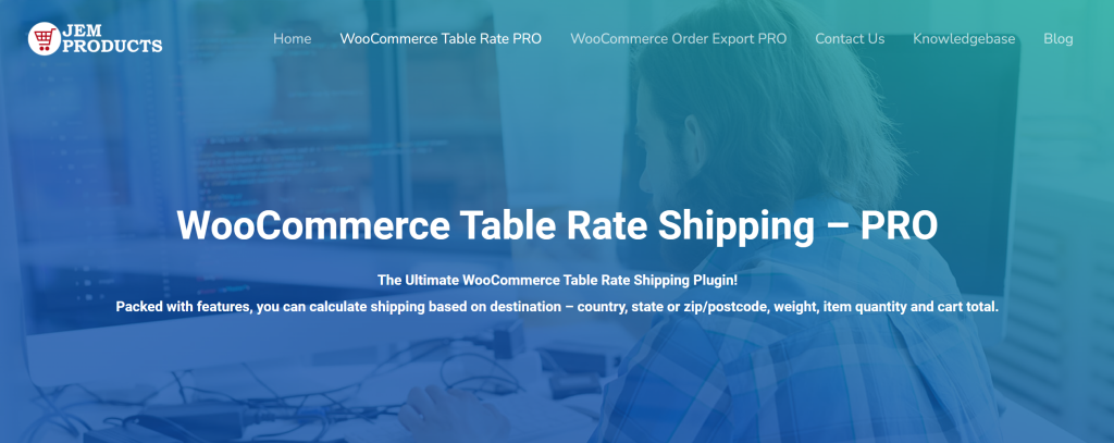 WooCommerce Table Rate Shipping landing page