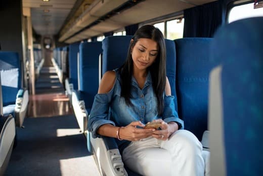 Woman in the train